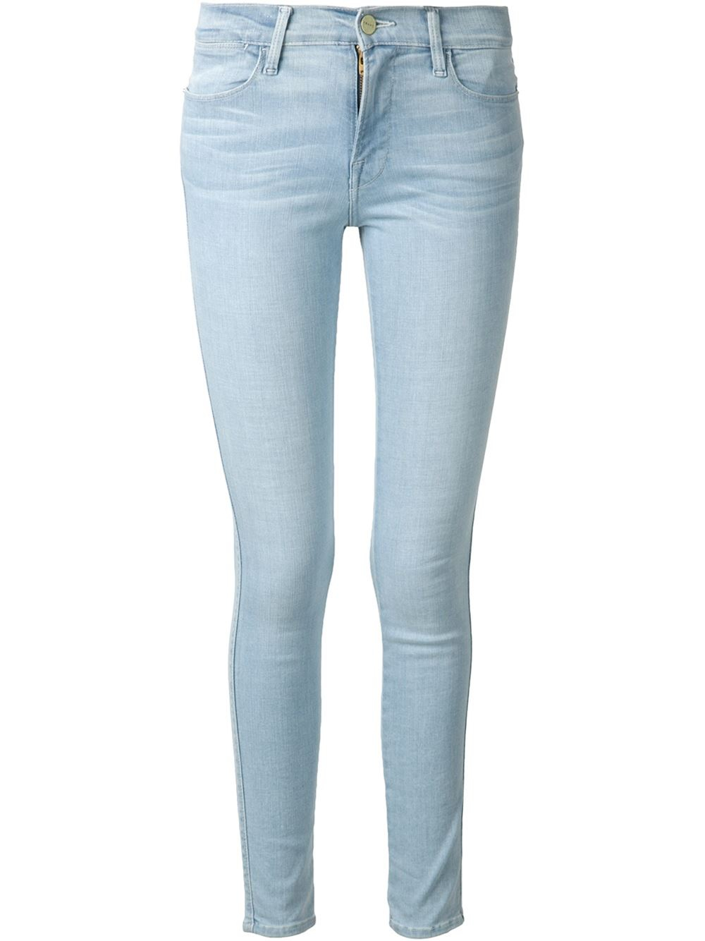 Frame denim 'jeanne Le' High Waist Skinny Jeans in Blue | Lyst