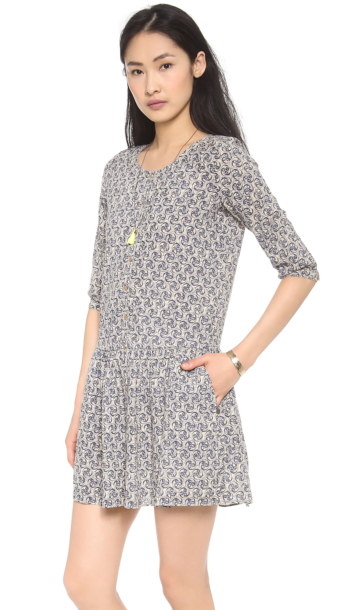 Lyst Maison Scotch Cool Batik  Block Printed Dress 