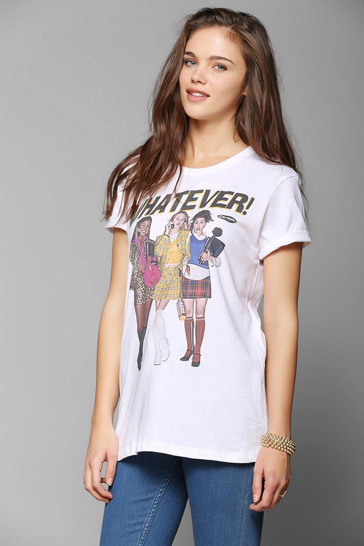 Lyst Urban Outfitters Clueless Whatever Tee In White 