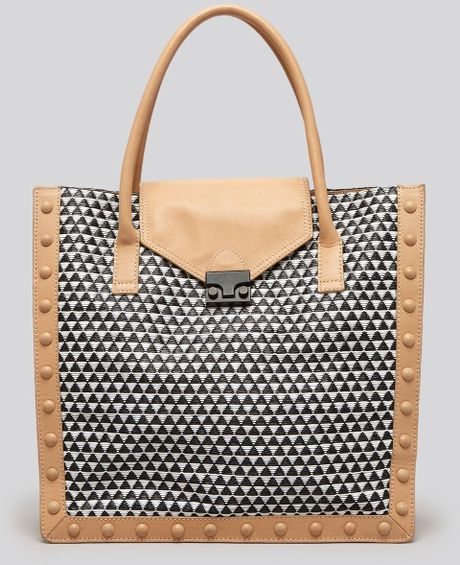 Loeffler Randall Tote Woven Work in Brown (Black Mix/Natural) | Lyst