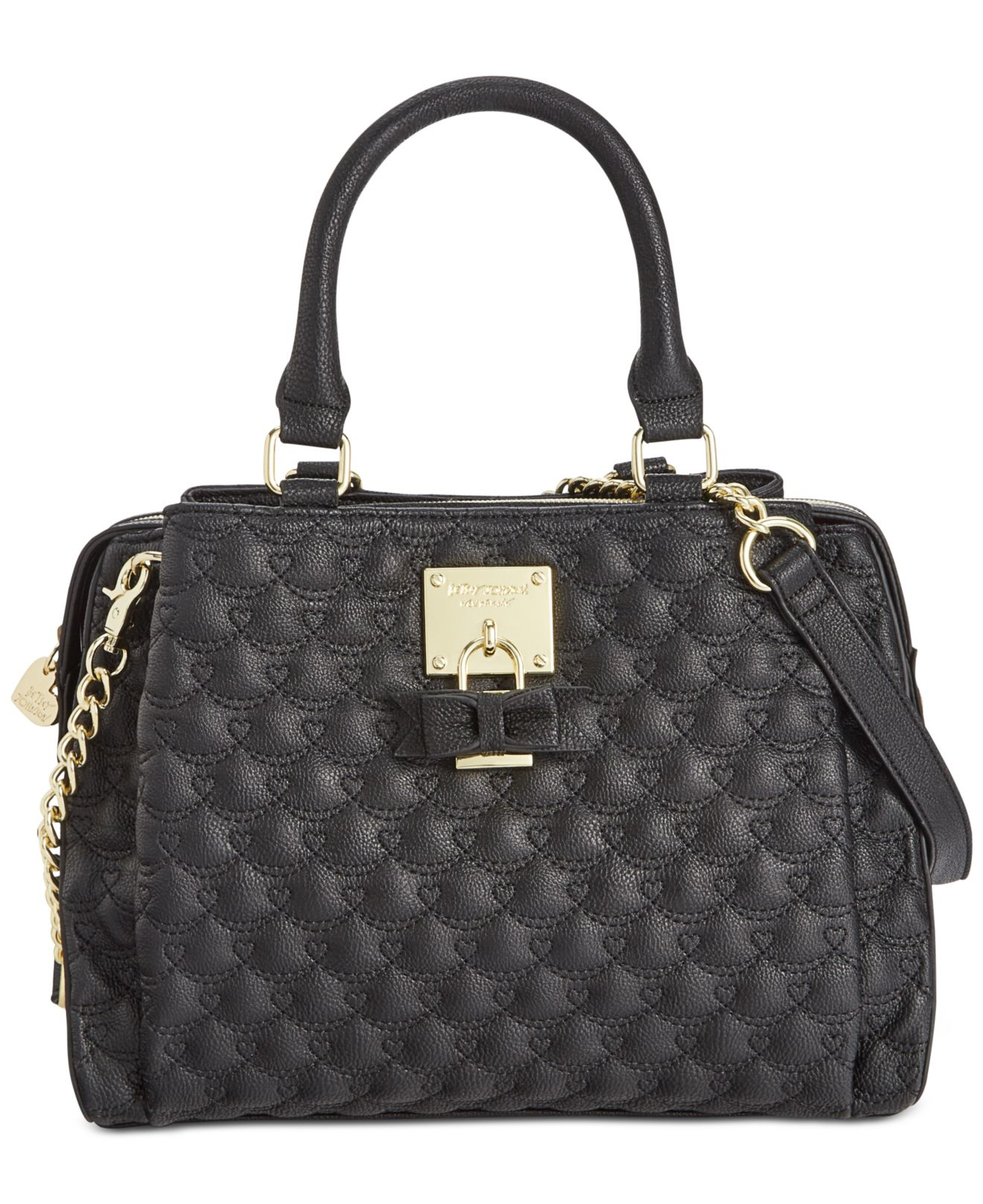 Lyst - Betsey johnson Triple Compartment Satchel in Black