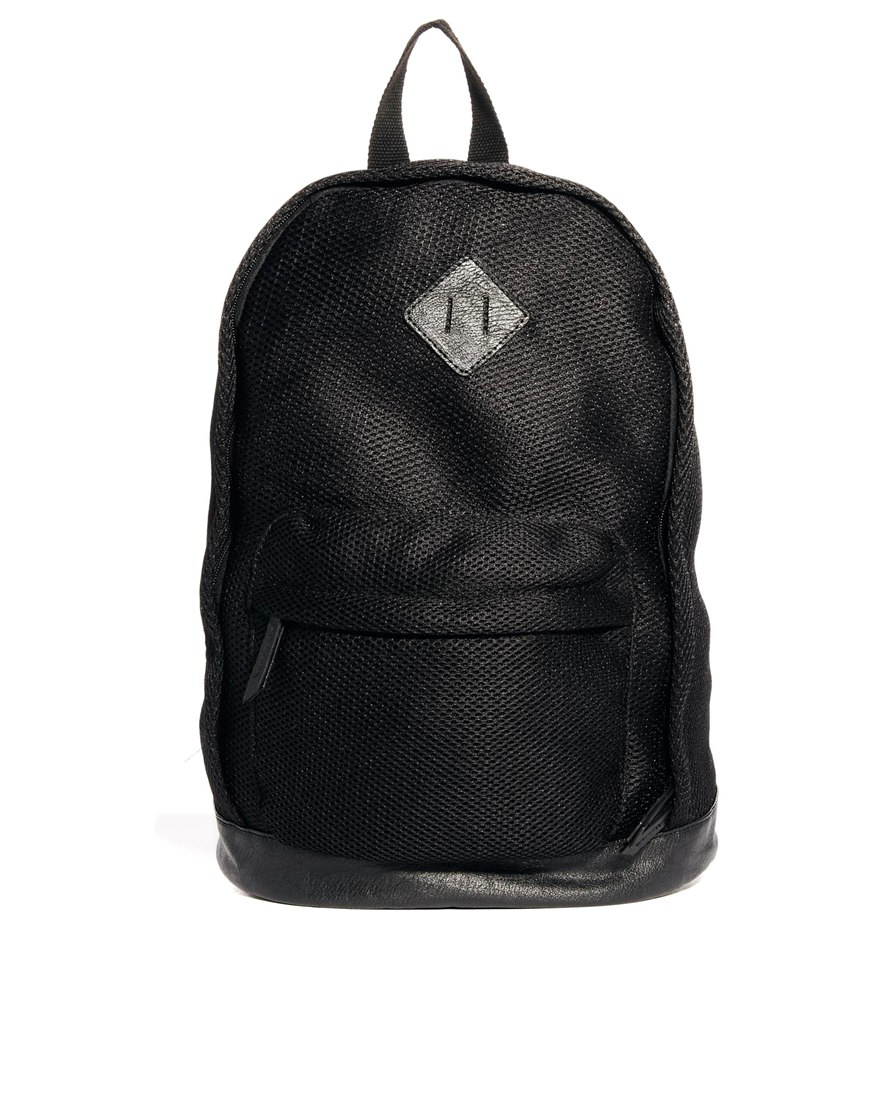 Asos Mesh Backpack in Black for Men | Lyst