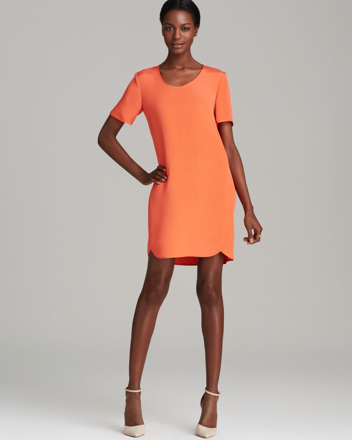 Theory Dress Gradin Selection Silk in Orange | Lyst