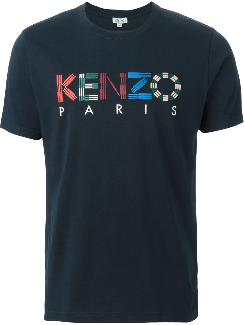 Kenzo Paris Print T-shirt in Blue for Men