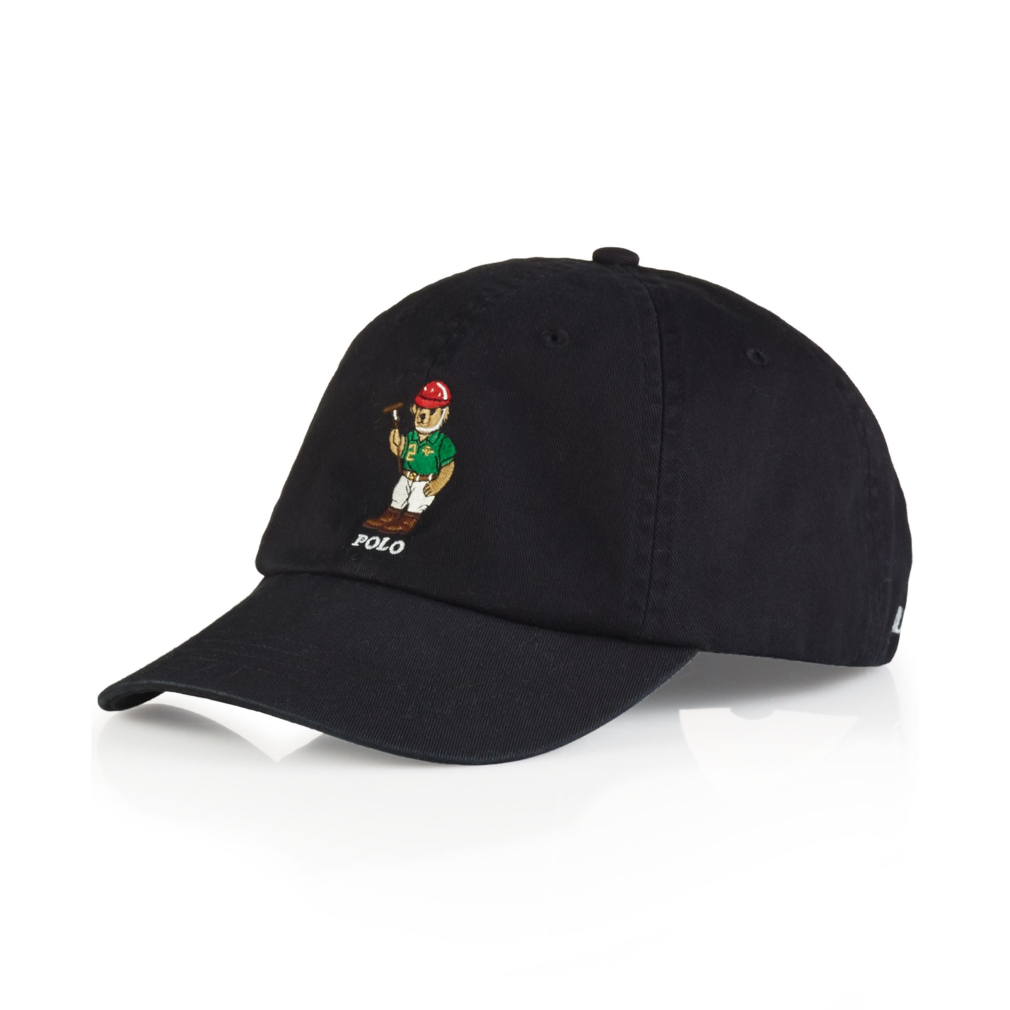Polo ralph lauren Polo Bear Chino Baseball Cap - Athlete Bear in Black for Men (Polo Black) | Lyst