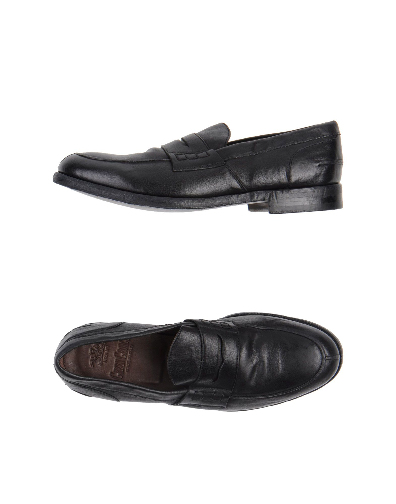 Green George Moccasins in Black for Men | Lyst