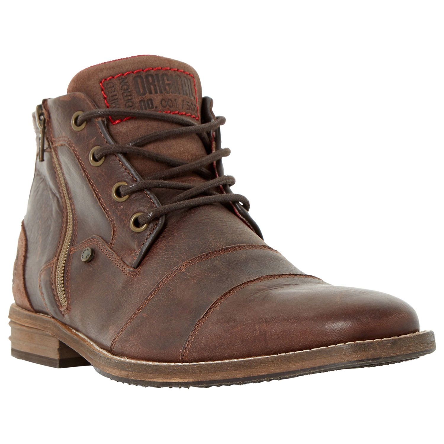 dune brown biker boots