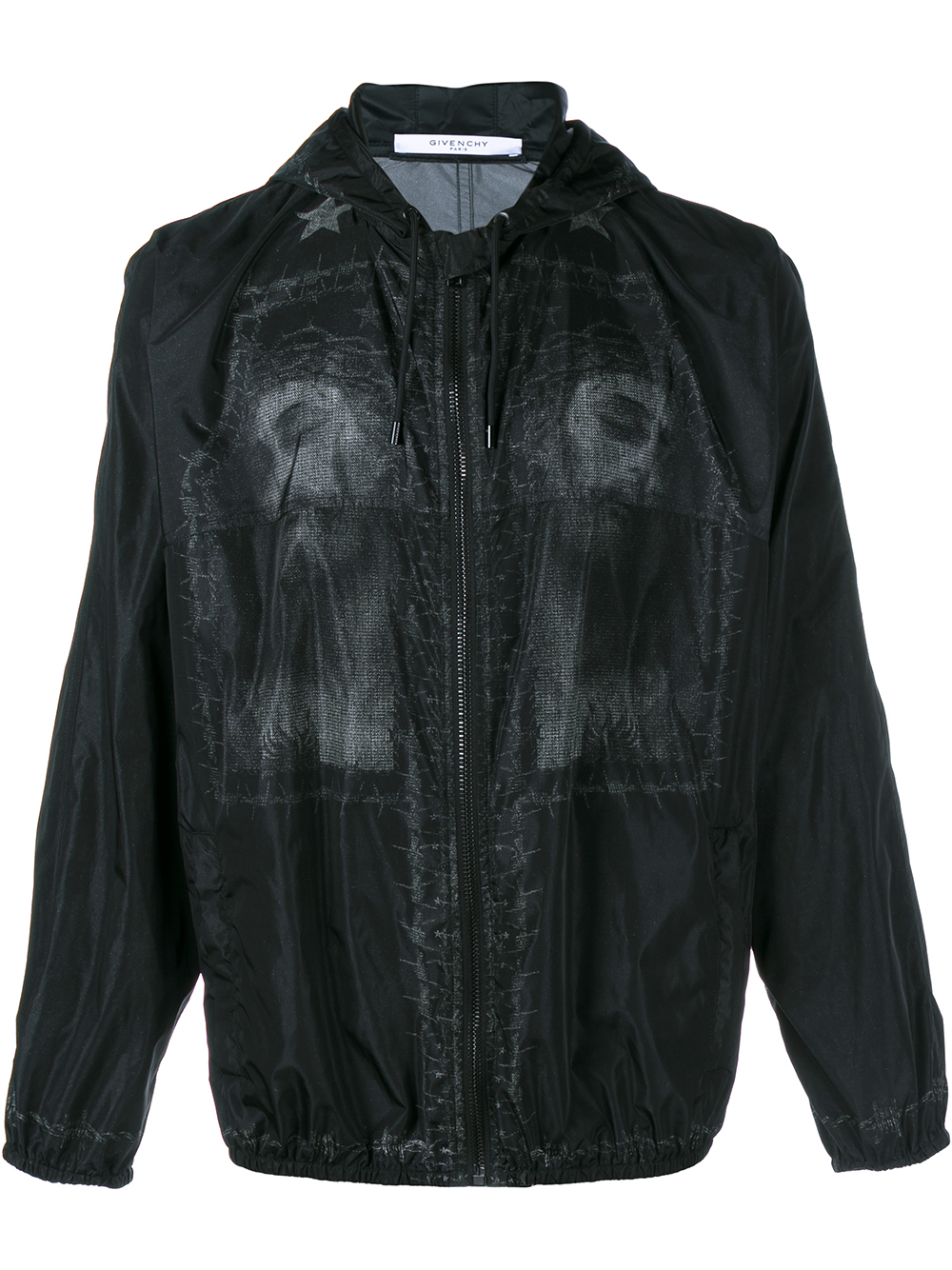 Lyst - Givenchy Barb Wire Jesus Print Windbreaker Jacket in Black for Men