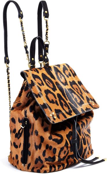 Jérôme Dreyfuss Florent Leopard Print Slouch Backpack in Animal ...