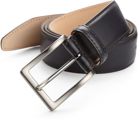 Saks Fifth Avenue Collection Leather Belt in Blue for Men (Navy) | Lyst