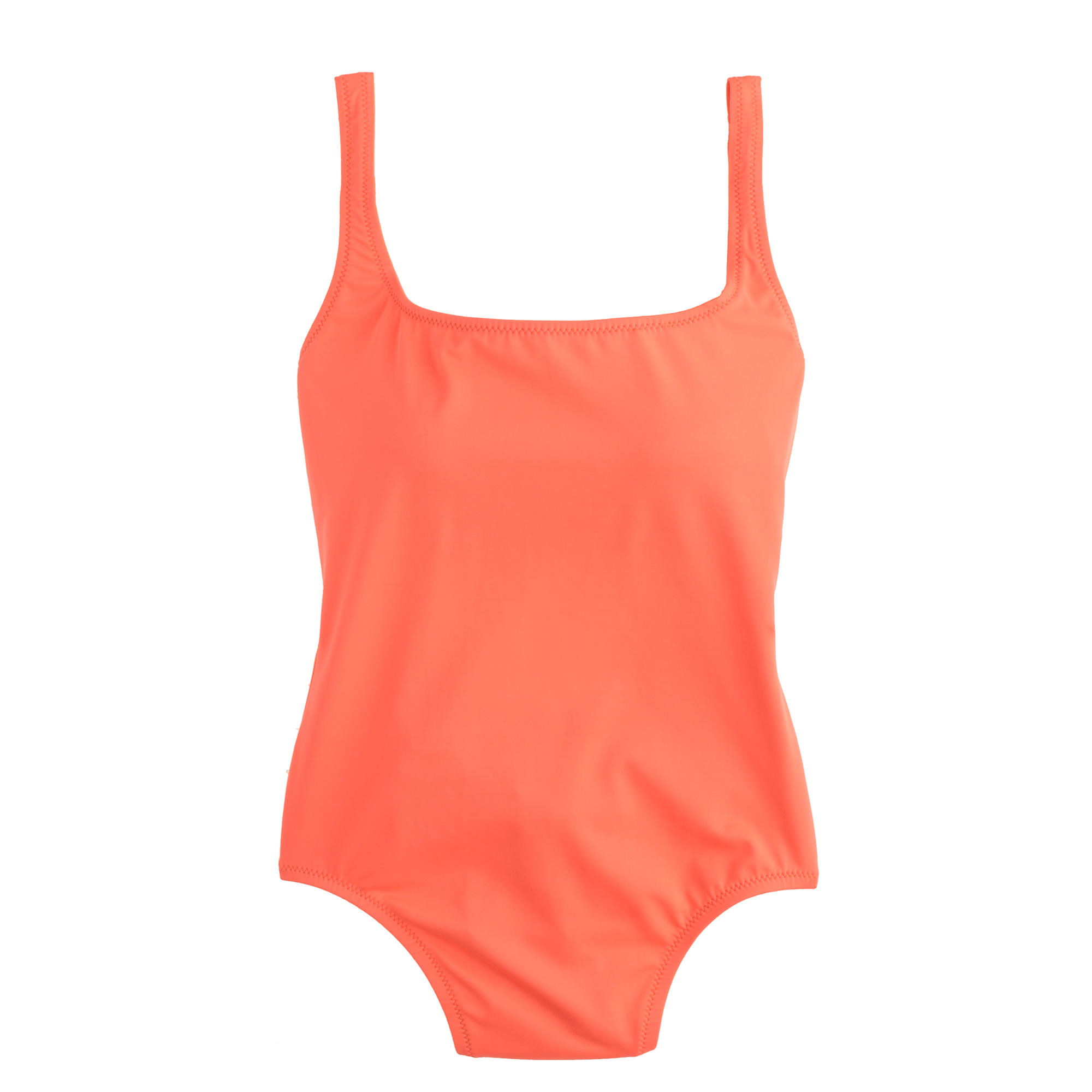 Lyst - J.Crew Long Torso Neon Scoopback One-piece Swimsuit in Orange