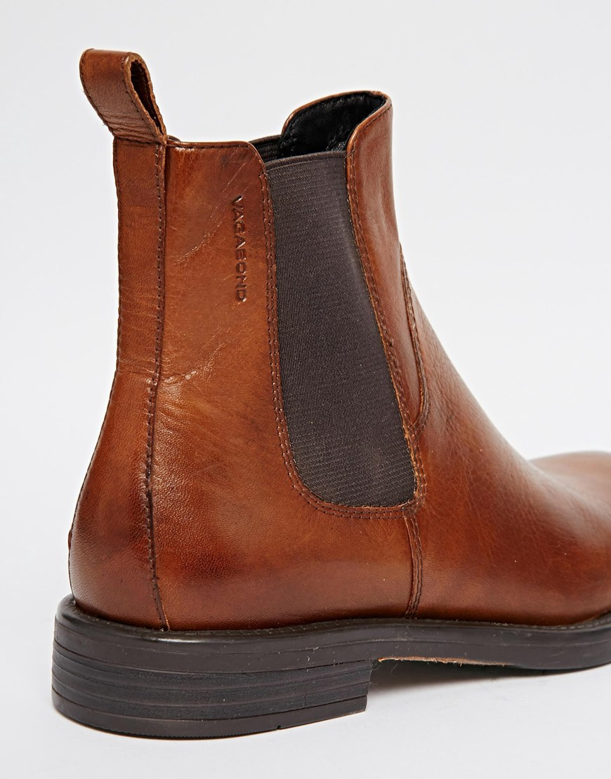 Lyst - Vagabond Amina Cognac Leather Chelsea Ankle Boots in Brown for Men