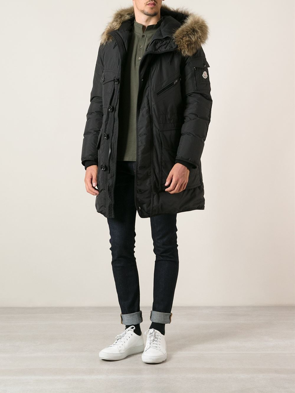moncler black parka moncler black parka