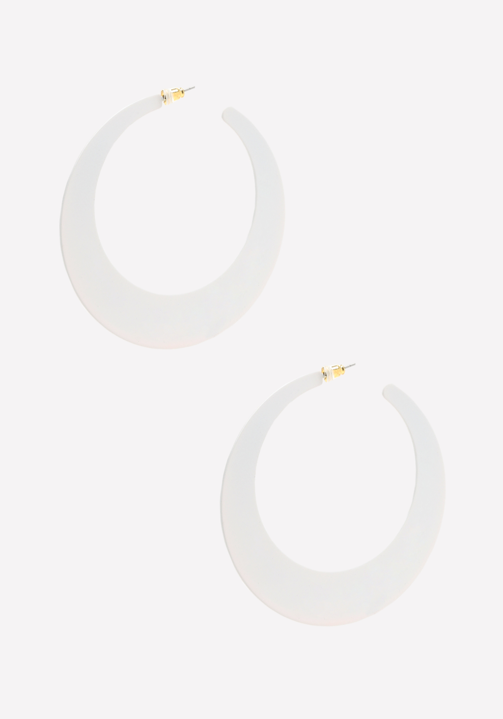 Lyst Bebe Enamel Hoop Earrings In White Gallery