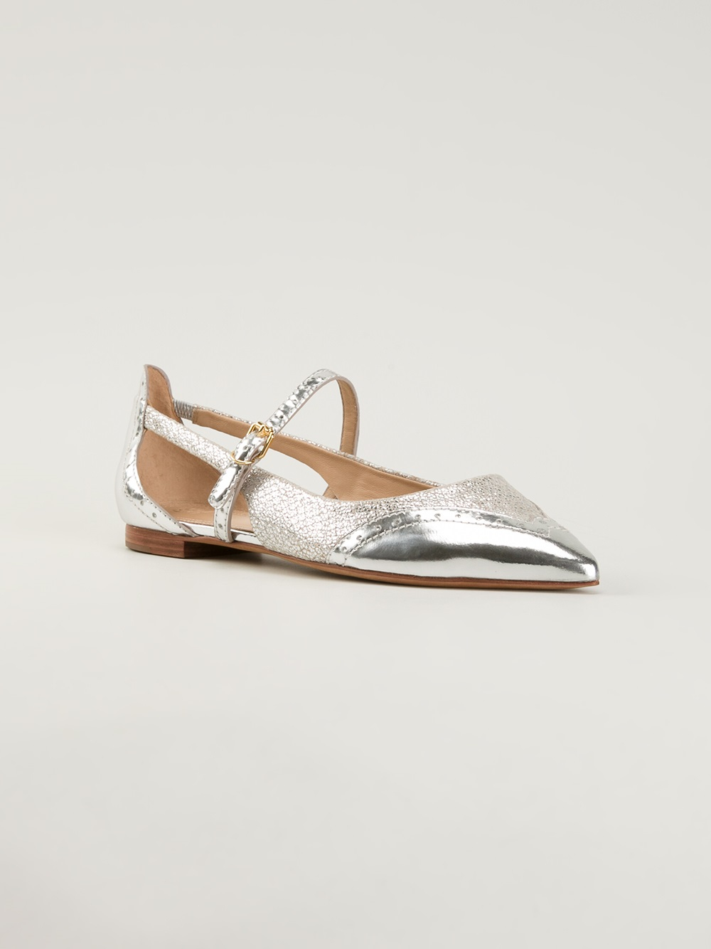 Lyst - Tory Burch Bernadette Panelled Ballerinas In Metallic