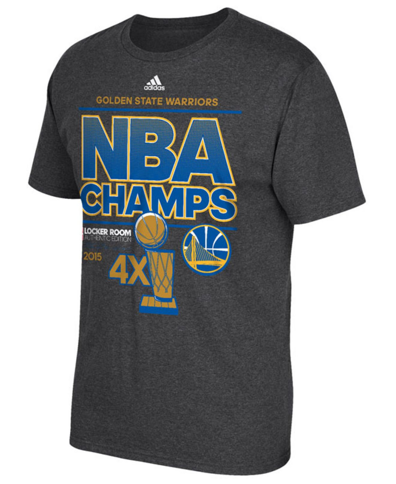 Adidas Men'S Golden State Warriors Locker Room T-Shirt in Gray for Men ...
