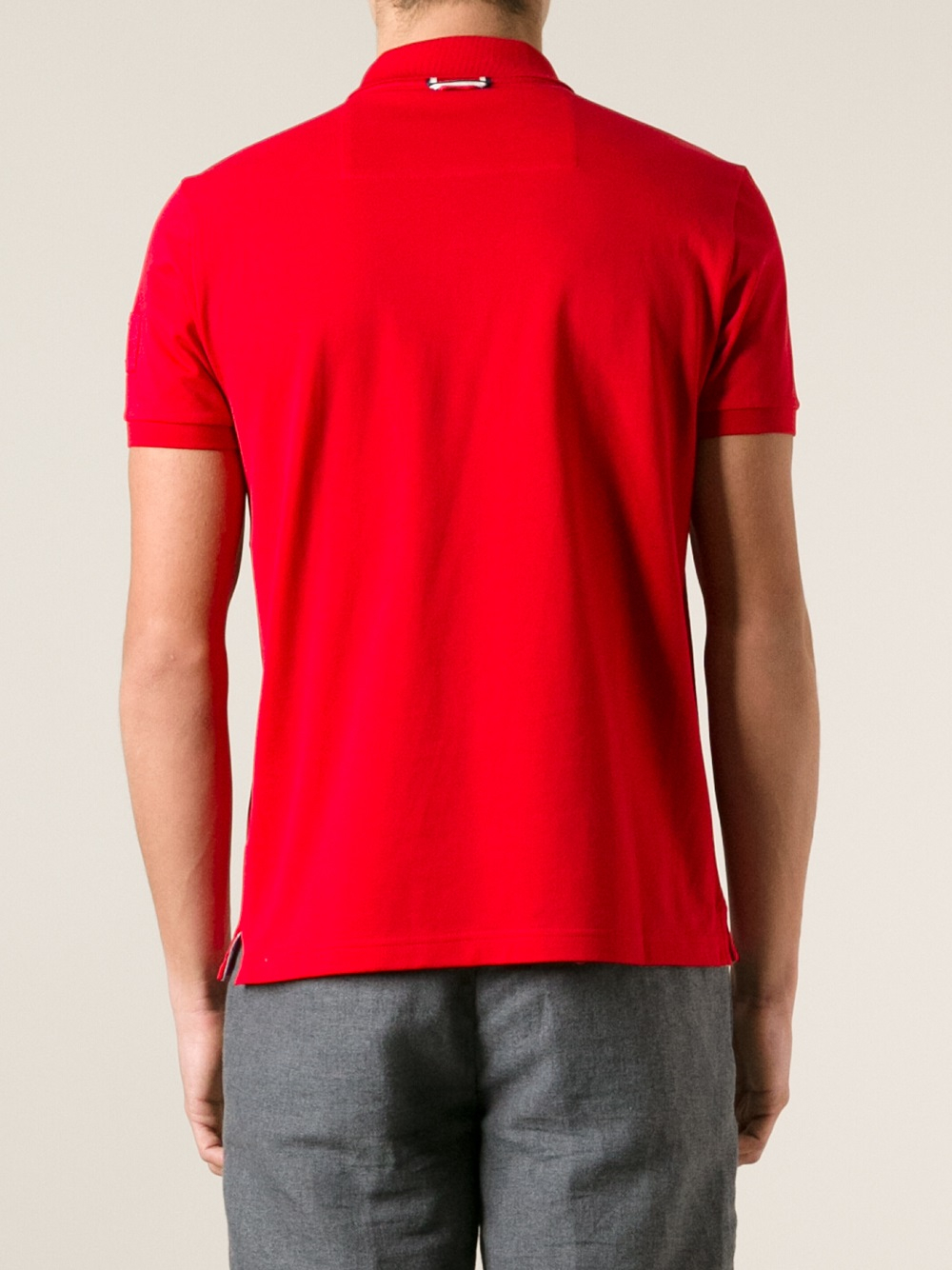 Moncler gamme bleu Classic Polo Shirt in Red for Men | Lyst