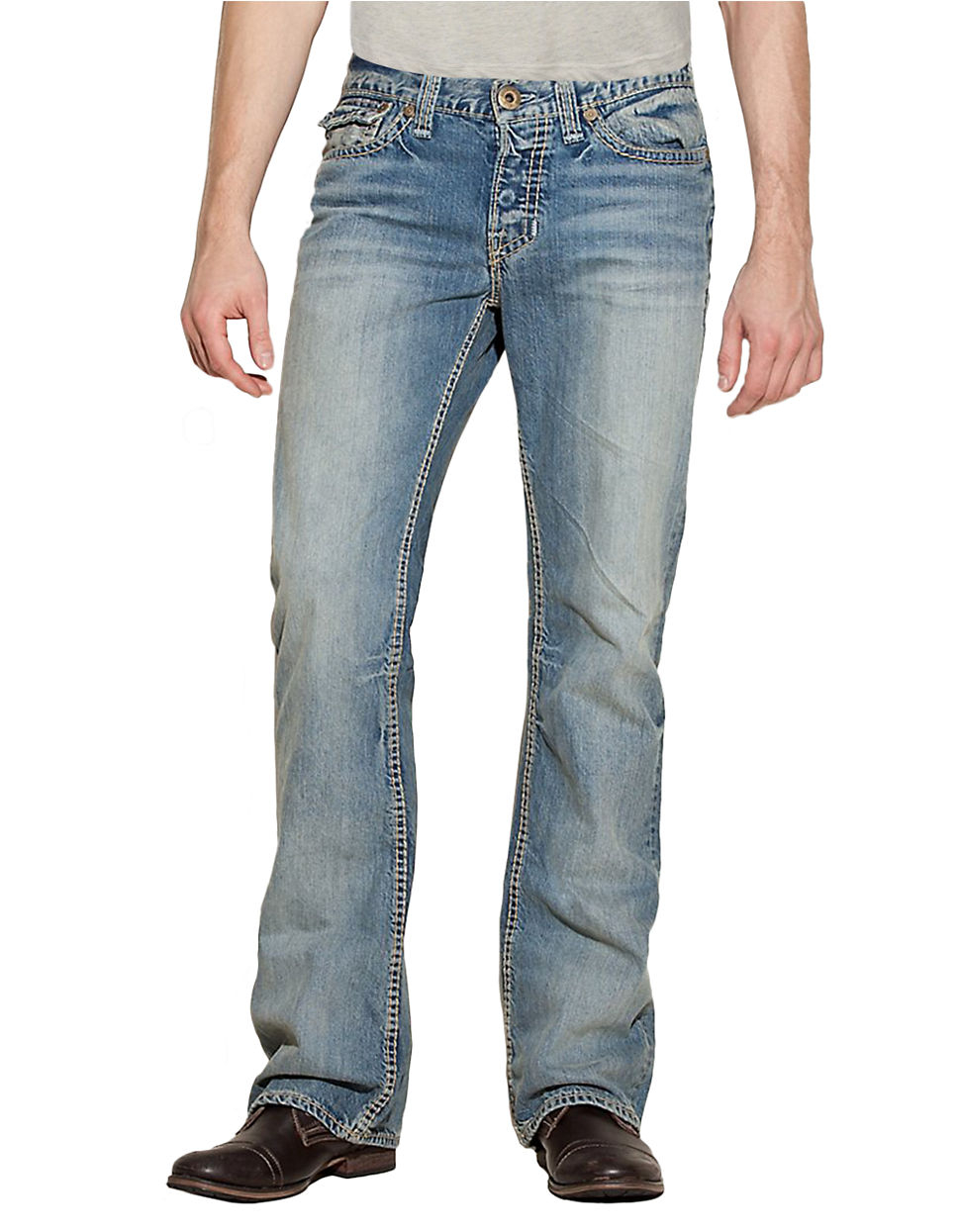 Lyst - Guess Falcon Classic Bootcut Jeans in Blue for Men