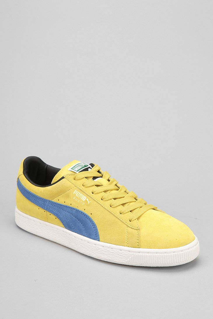 yellow colour puma shoes