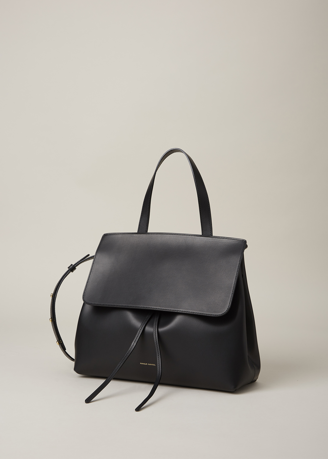 Lyst - Mansur Gavriel Black/flamma Mini Lady Bag in Black