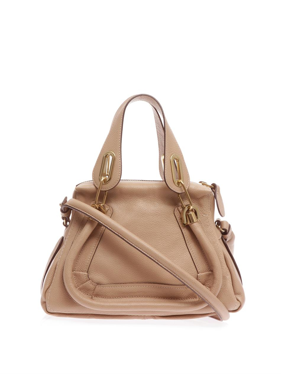 Lyst - Chloé Paraty Small Leather Bag in Natural