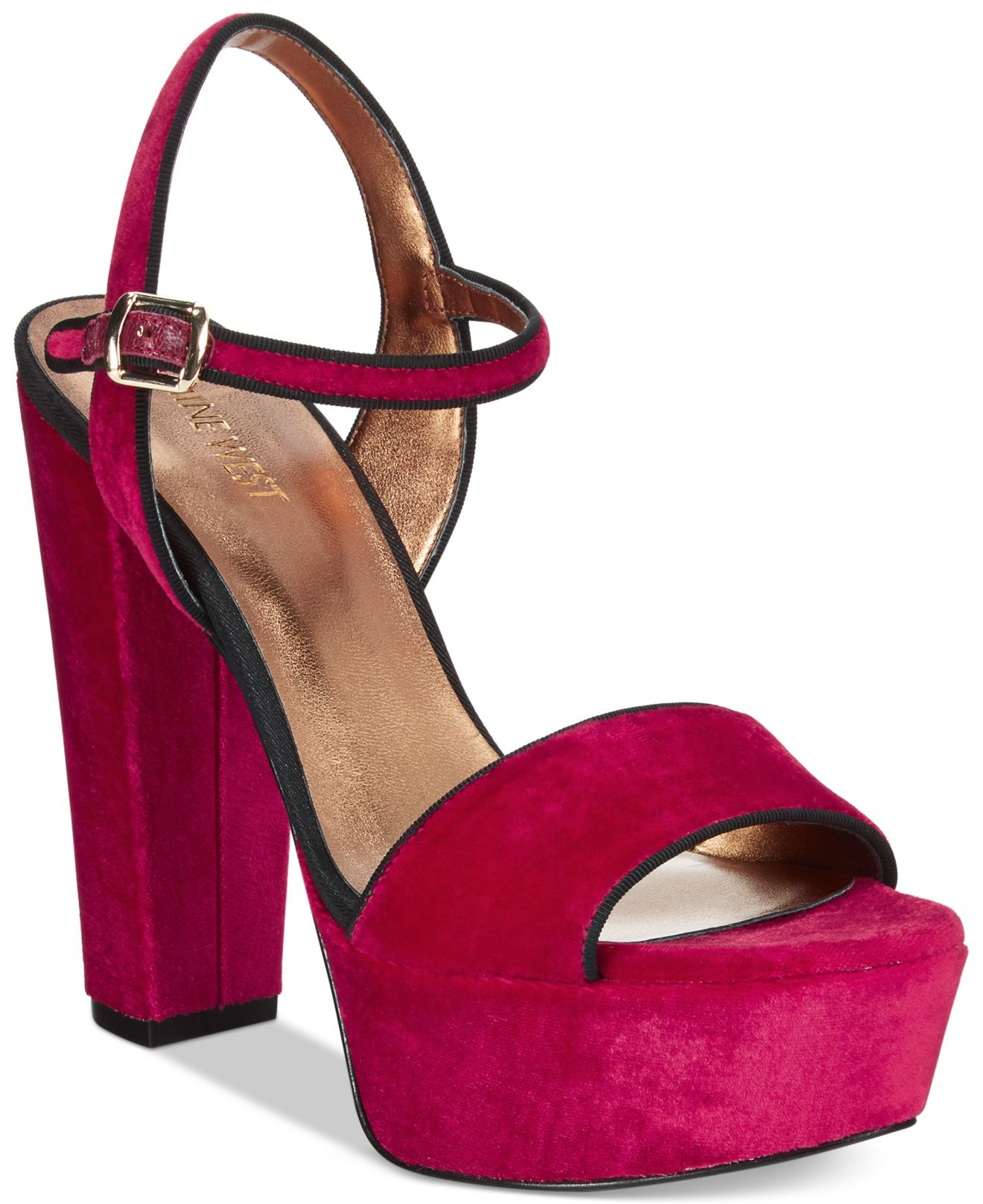 Lyst - Nine West Carnation Platform Sandals in Red