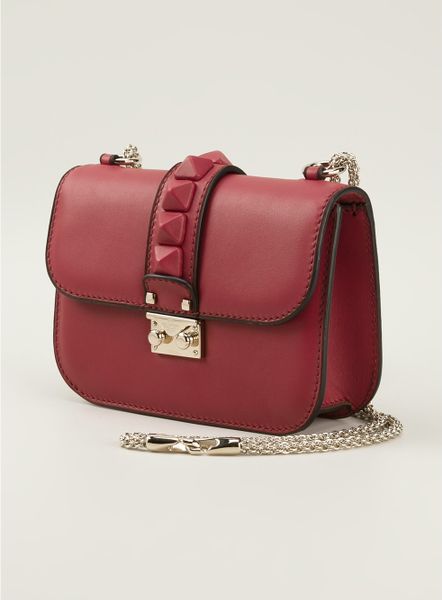 Valentino Glam Lock Shoulder Bag in Red | Lyst