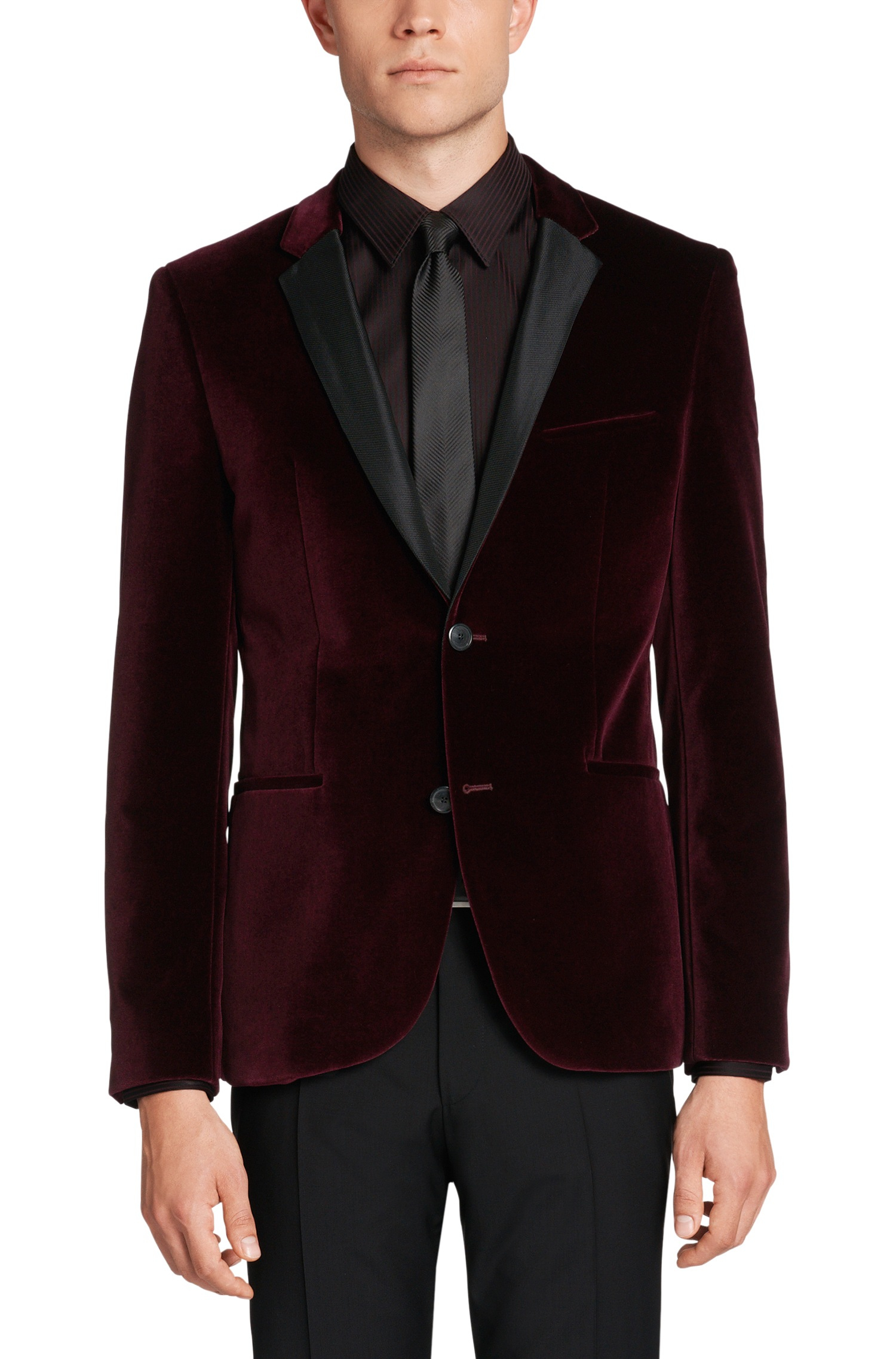 Lyst - Hugo 'adrison' | Extra Slim Fit, Cotton Velvet Sport Coat in Red ...