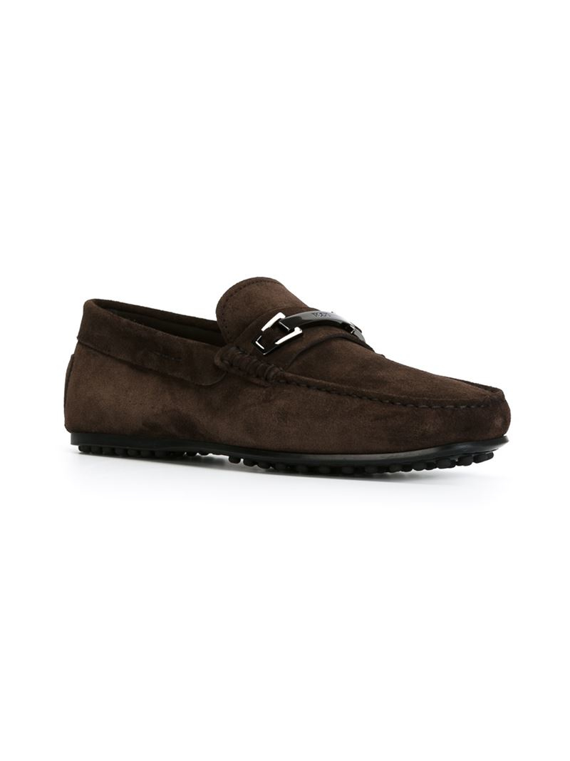 Lyst - Tod'S Equestrian Buckle Loafers in Brown for Men