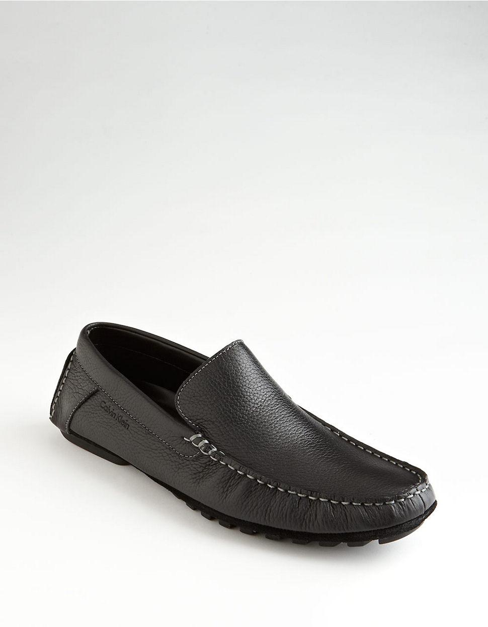 Lyst - Calvin Klein Deauville Leather Loafers in Black for Men