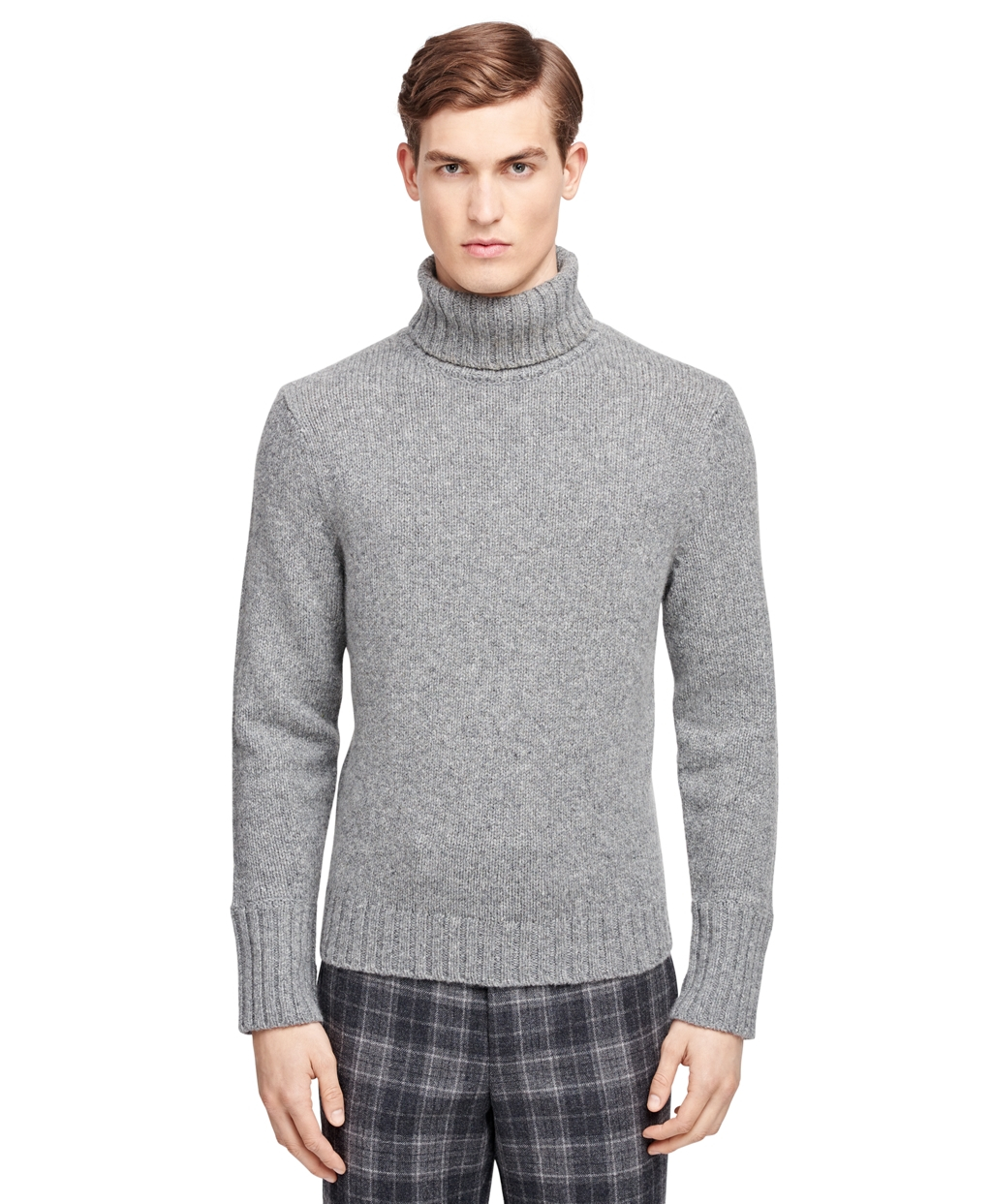 Lyst - Brooks Brothers Lambswool And Cashmere Turtleneck in Gray for Men
