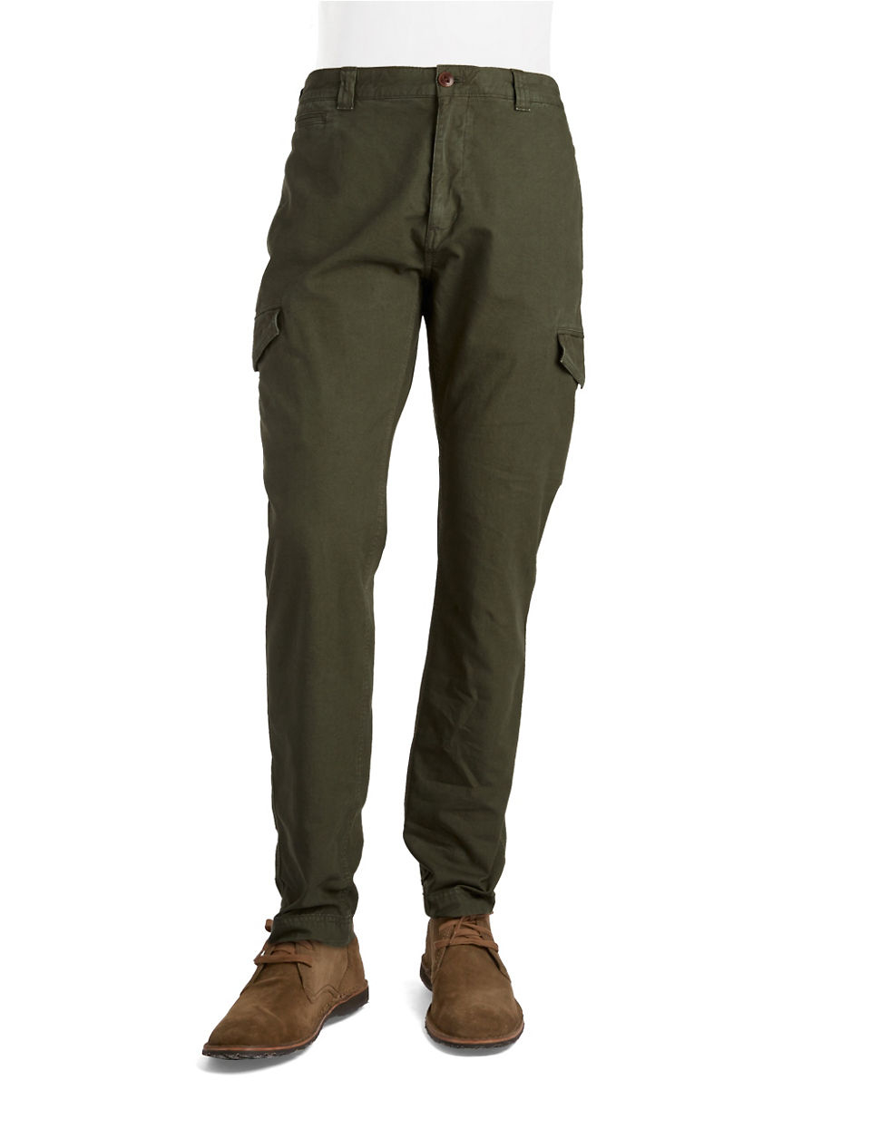 Brooks brothers red fleece Cotton Cargo Chinos in Green for Men | Lyst