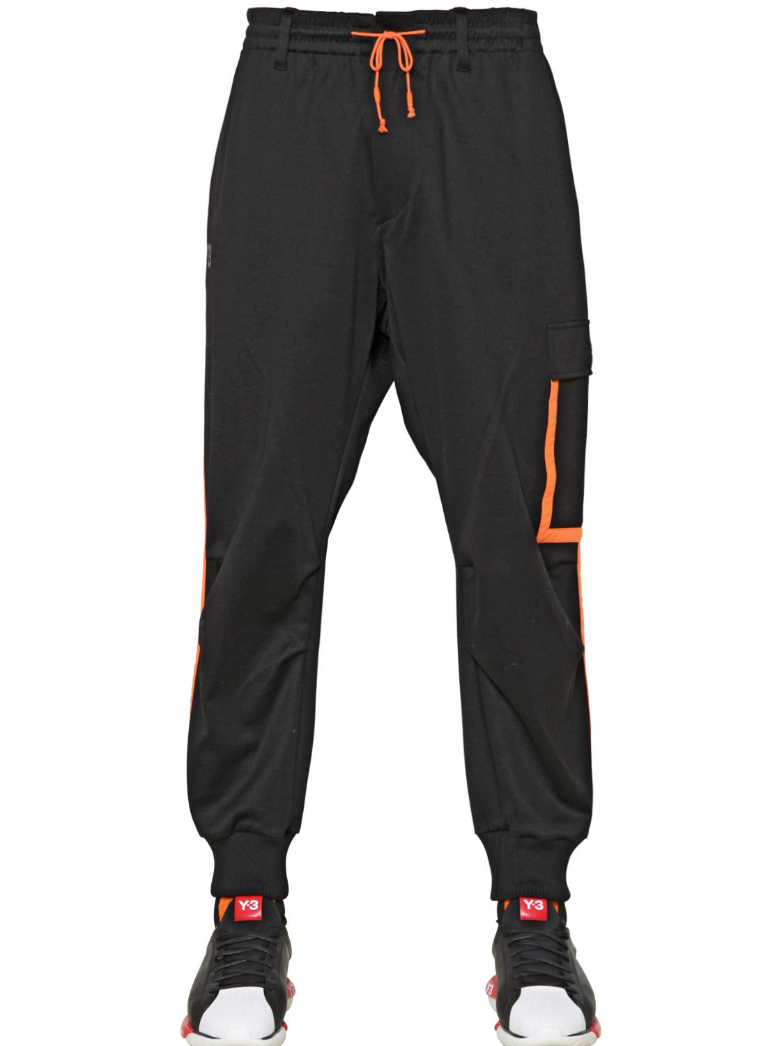 Y-3 Cotton Blend Jersey Jogging Trousers in Orange for Men (BLACK ...