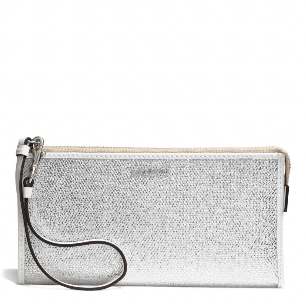 coach wallets metallic