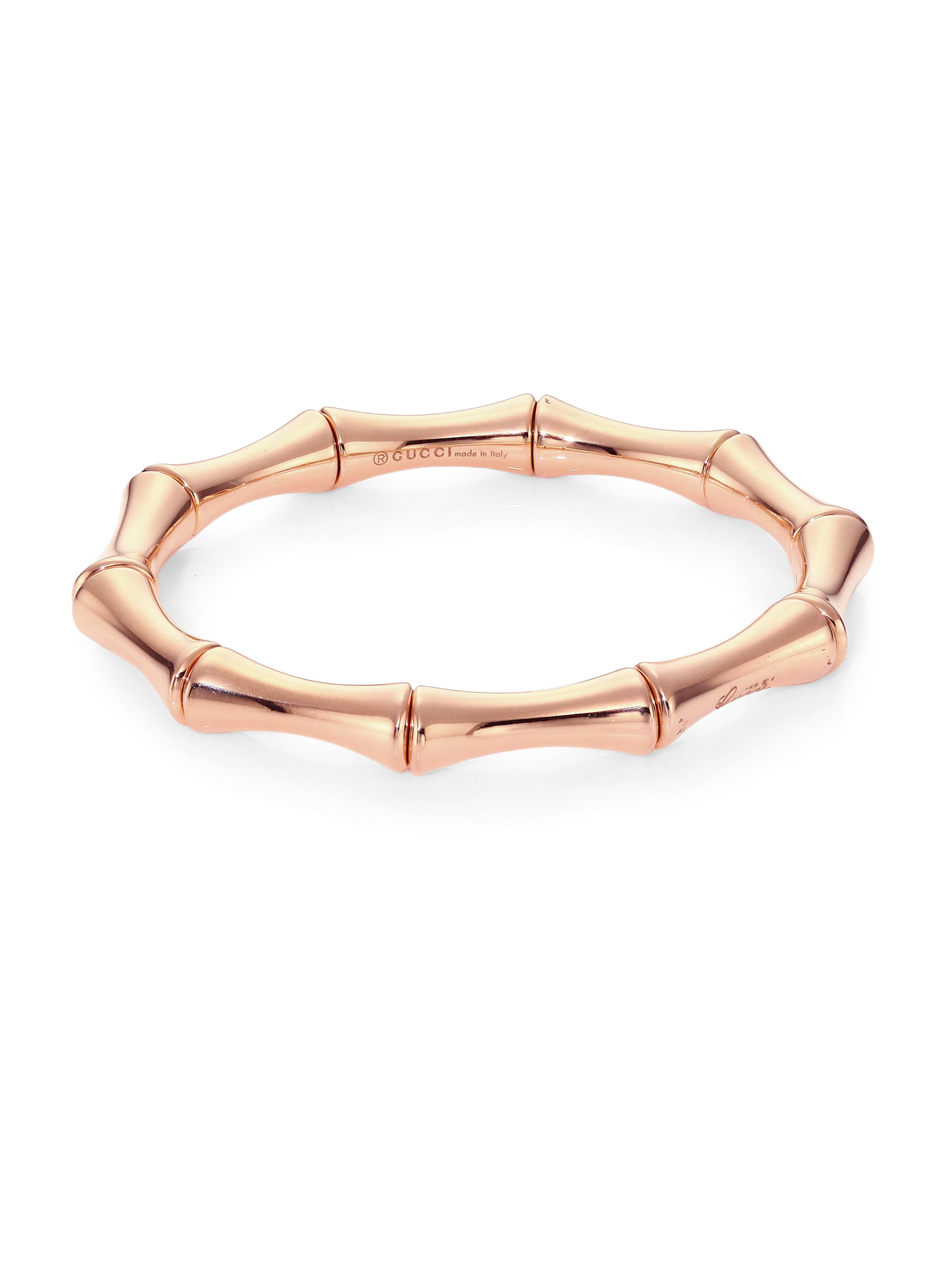 Lyst Gucci Bamboo 18k Rose Gold Bracelet In Metallic Gallery