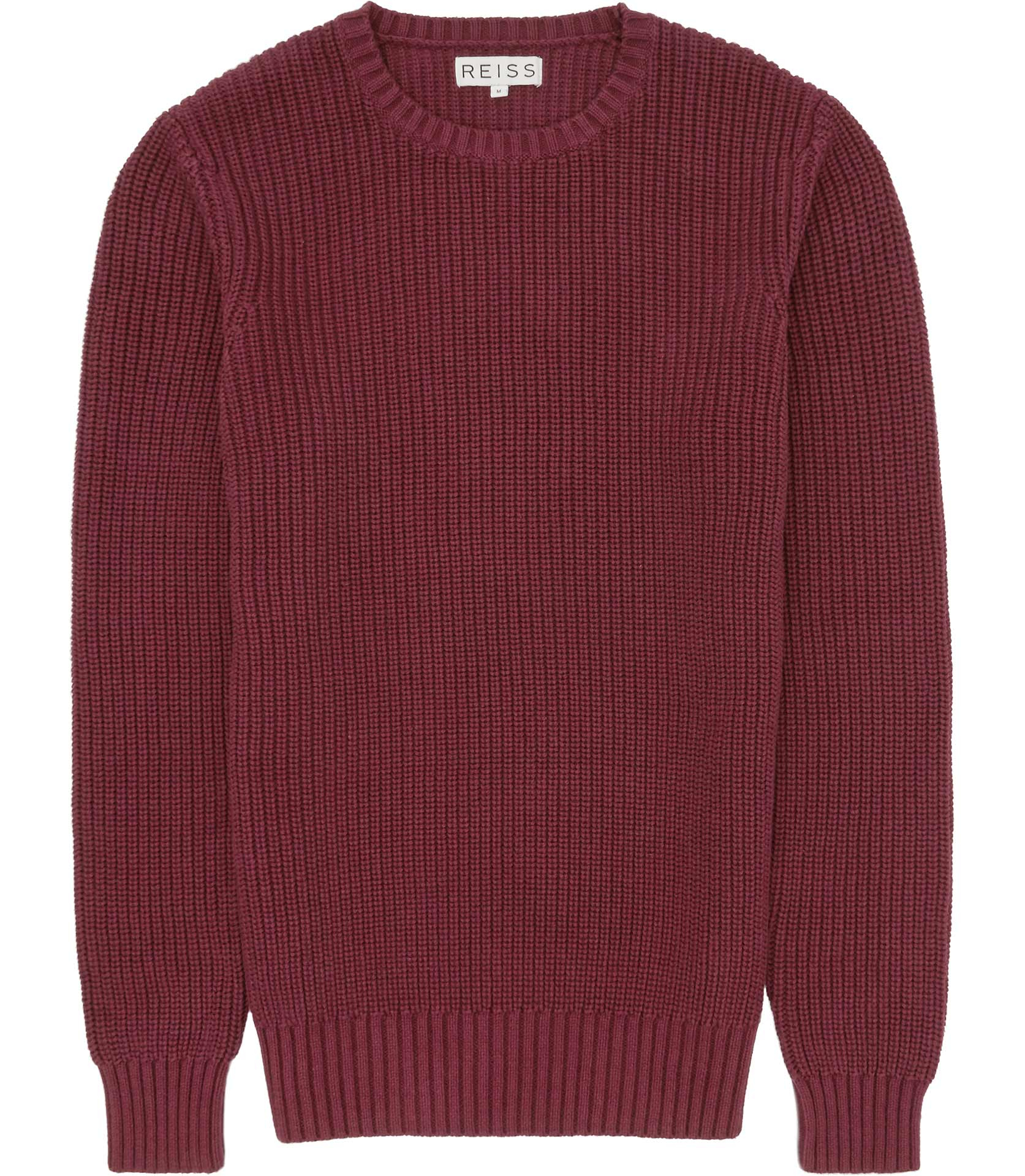 Lyst - Reiss Nerve Ribbed Knit Jumper in Red for Men
