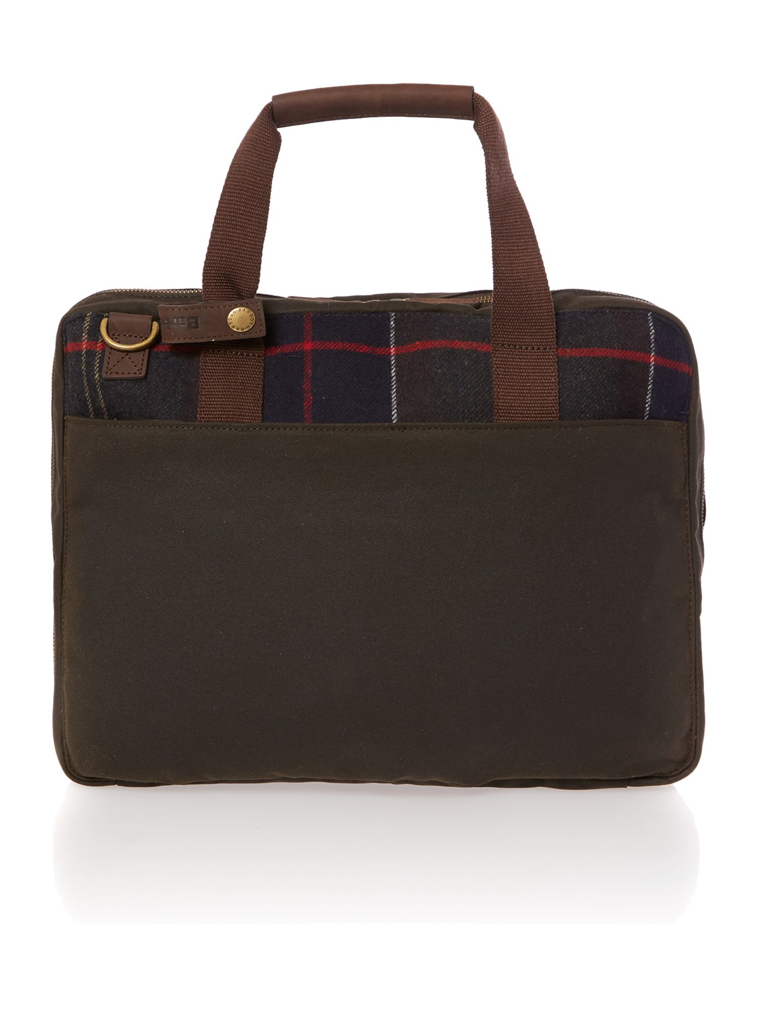 barbour leather laptop bag