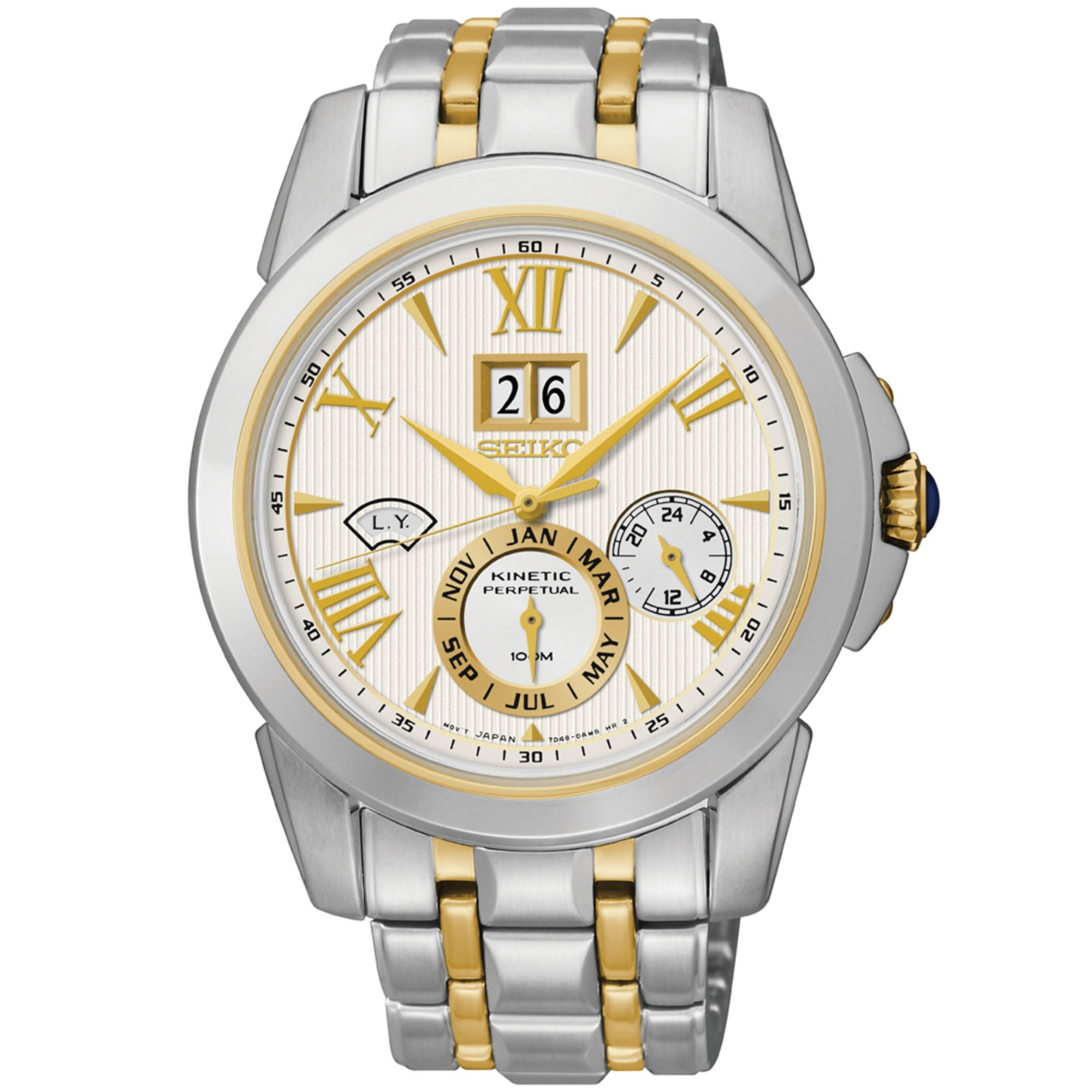 seiko kinetic two tone