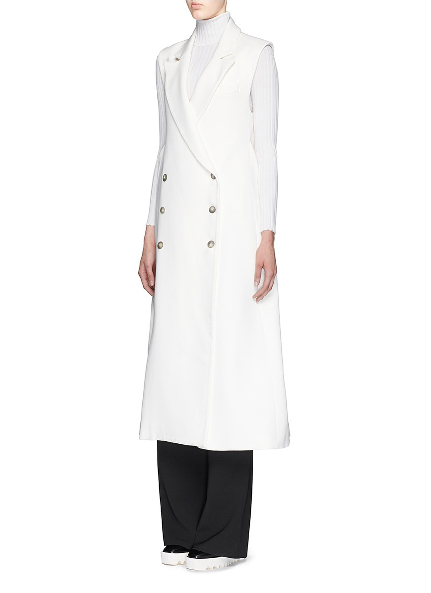 Lyst Ellery 'janine' Double Breasted Coat Dress in White