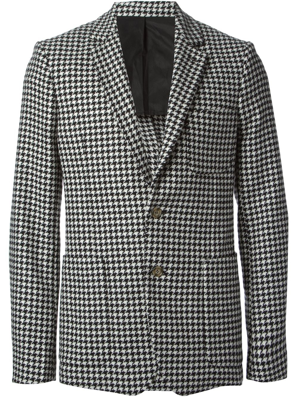 Ami Houndstooth Pattern Jacket in Black for Men | Lyst