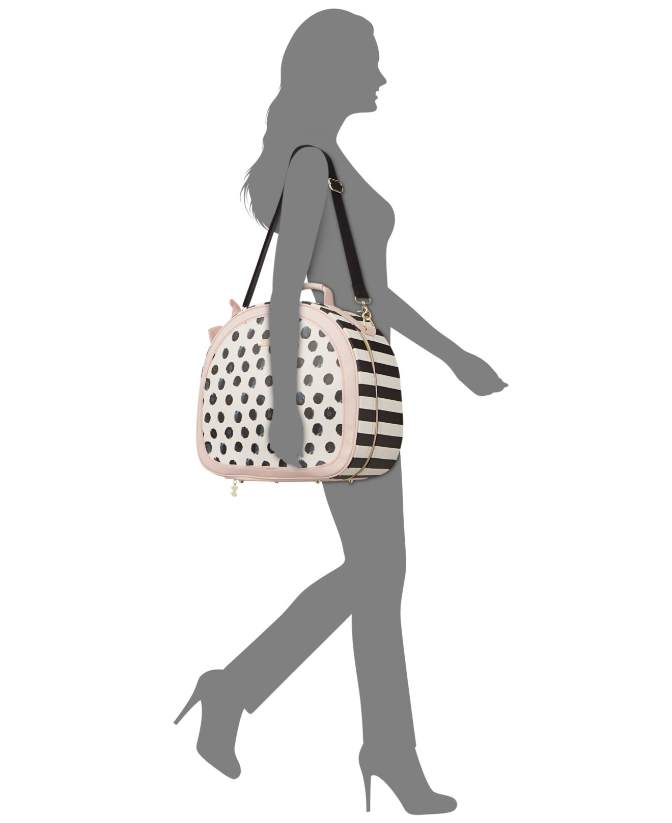 betsey johnson pink luggage
