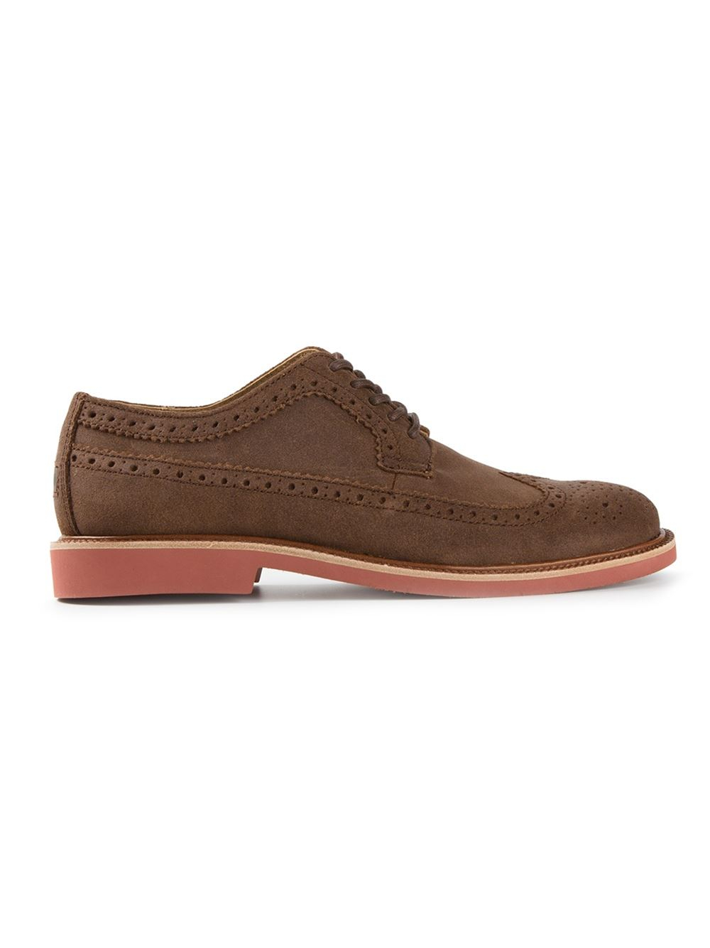 Lyst - Polo Ralph Lauren Brogue Derby Shoes in Brown for Men