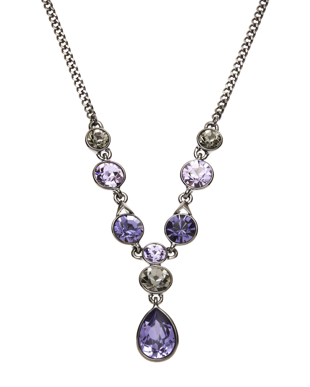 Givenchy Hematite-Tone & Purple Necklace in Metallic | Lyst
