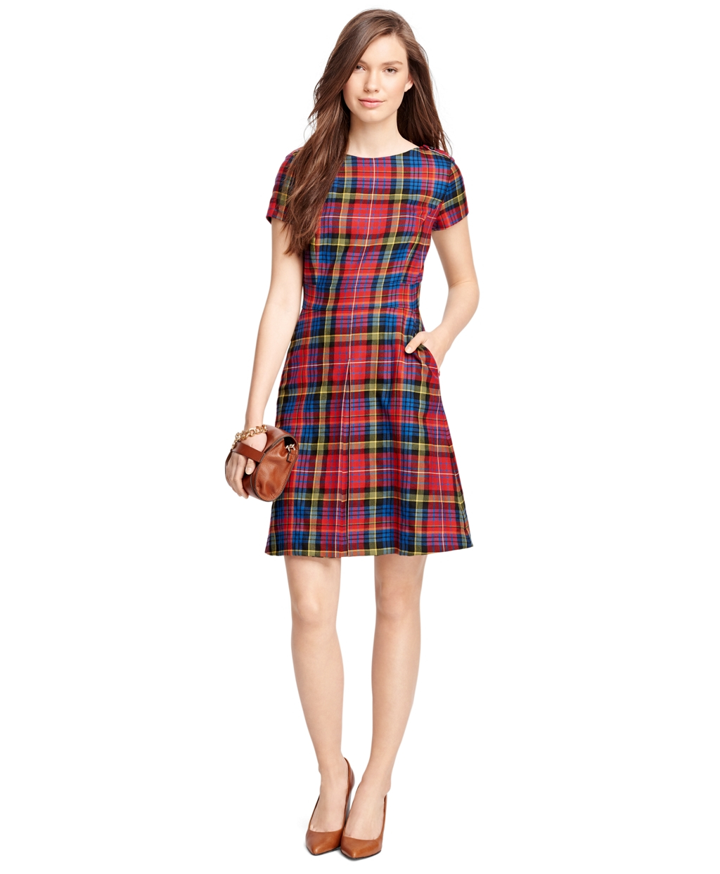 Brooks brothers Wool Tartan Dress | Lyst