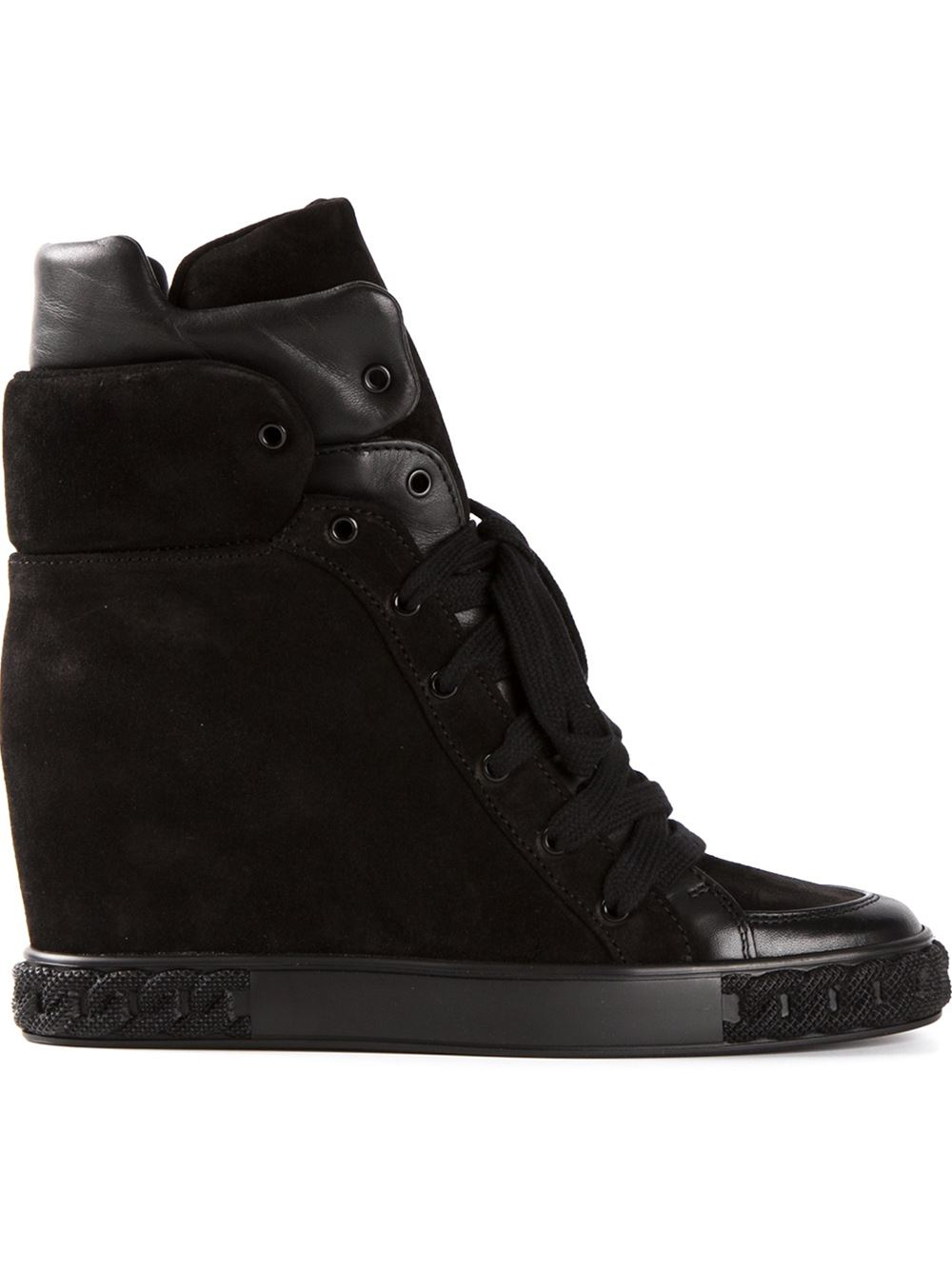 Lyst - Casadei Wedge Sneakers in Black