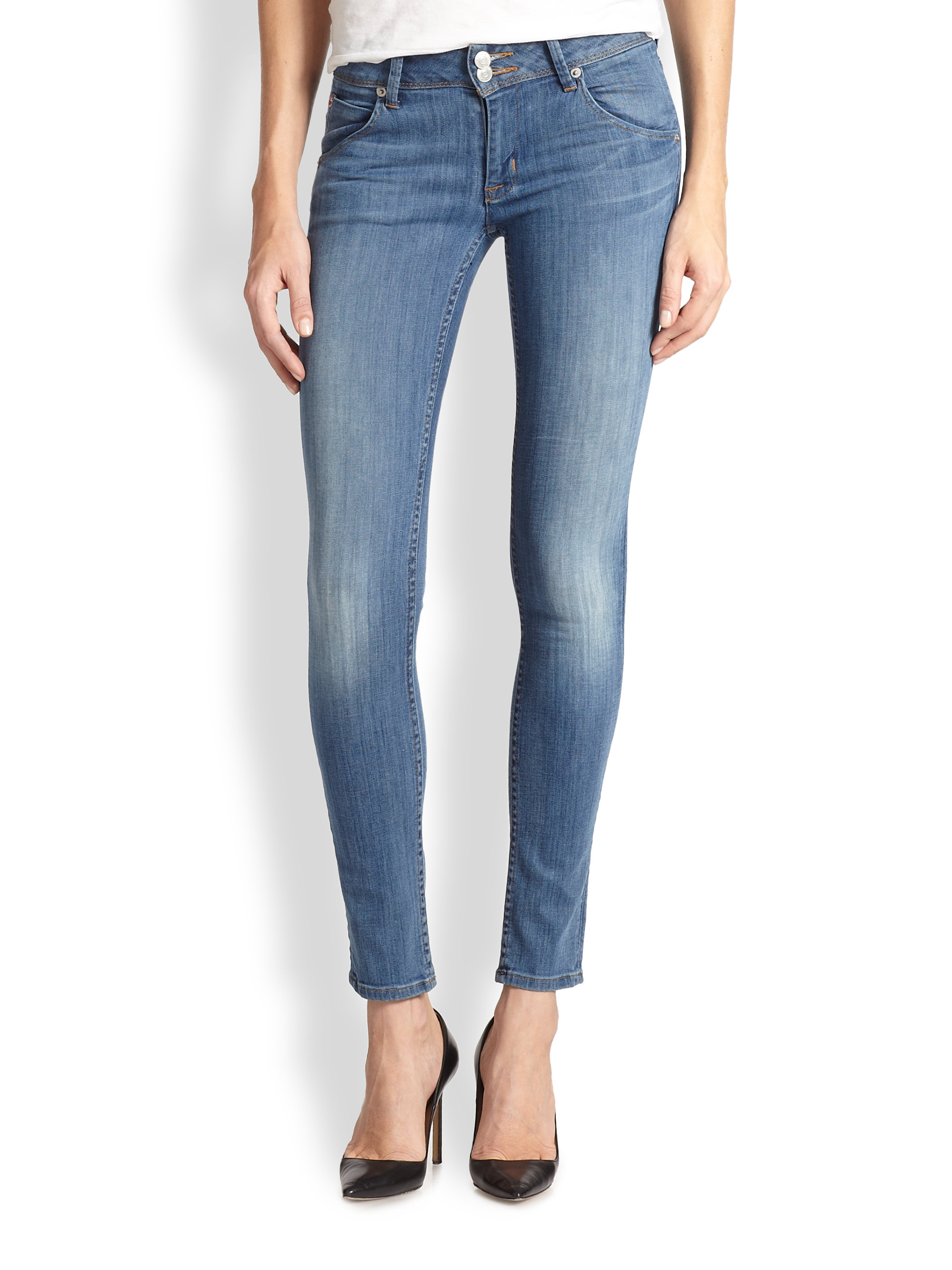 Hudson Collin Super Skinny Stretch Jeans in Blue (TRIBUTE) | Lyst