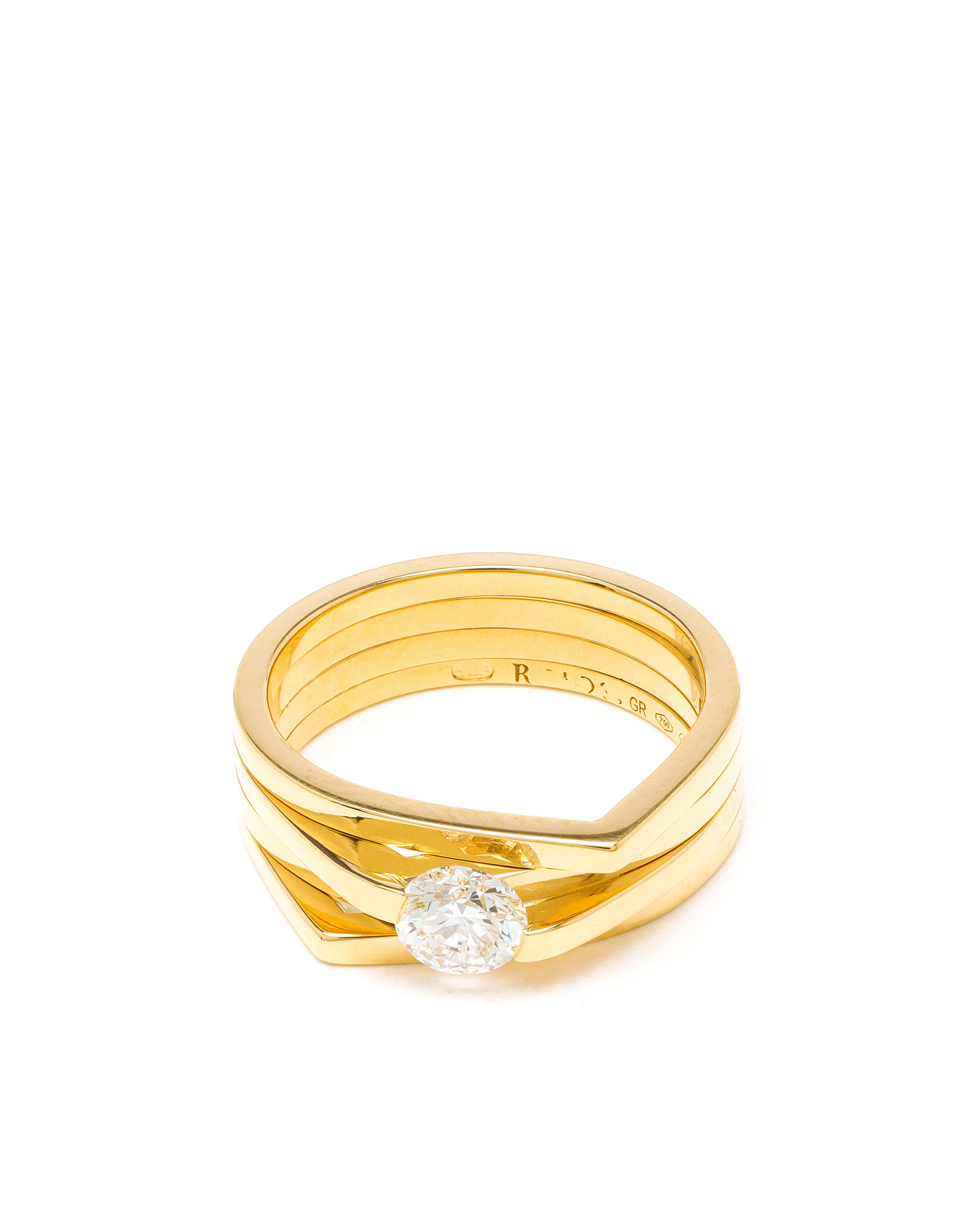 Repossi 18k Yellow Gold & Diamond Antifer Ring in Metallic | Lyst