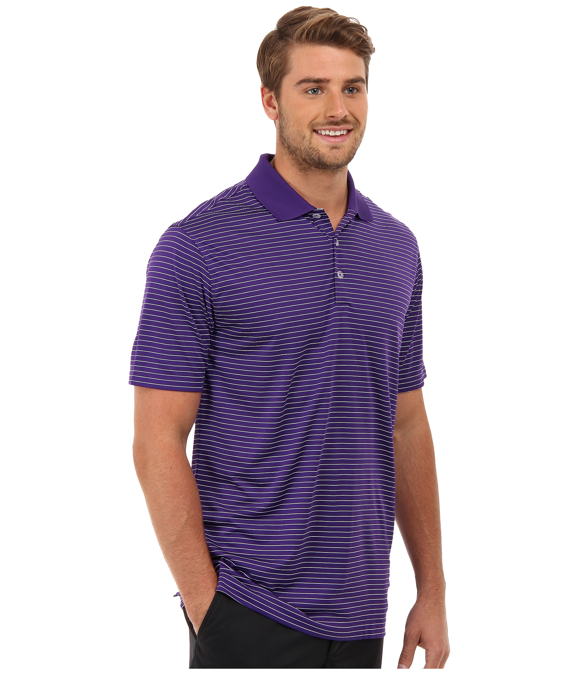 purple nike golf shirt