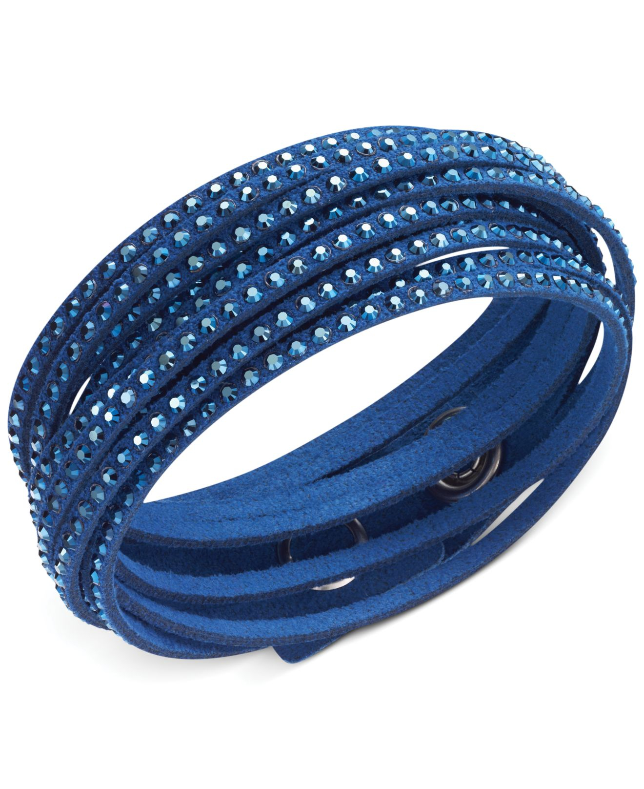 Swarovski Slake Crystal Wrap Bracelet in Blue | Lyst