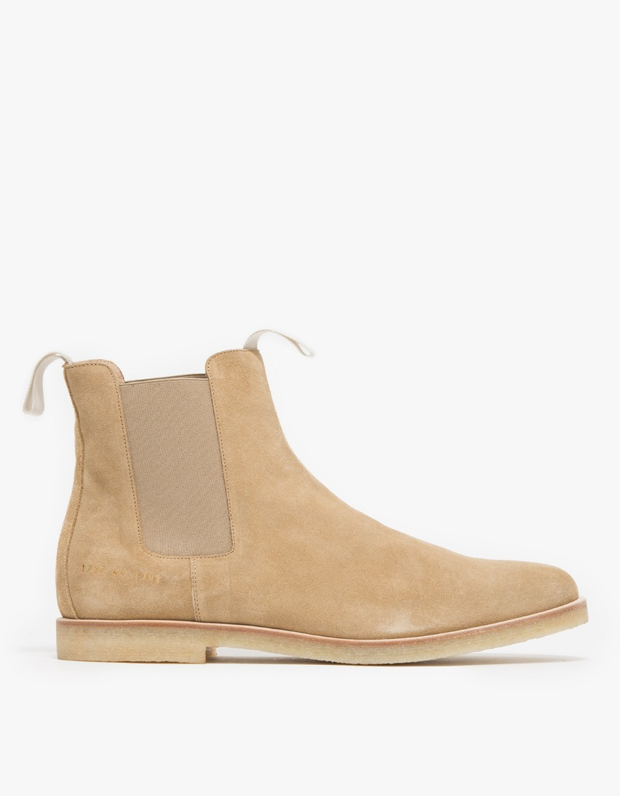 Common projects Suede Chelsea Boots in Brown | Lyst